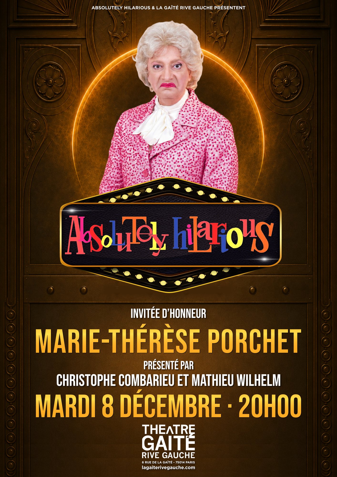 Affiche Absolutely Hilarious 08-12-26 MARIE THERESE PORCHET