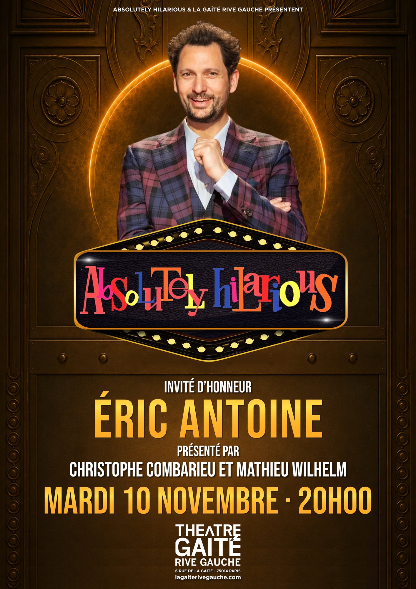 Affiche Absolutely Hilarious 10-11-26 ERIC ANTOINE