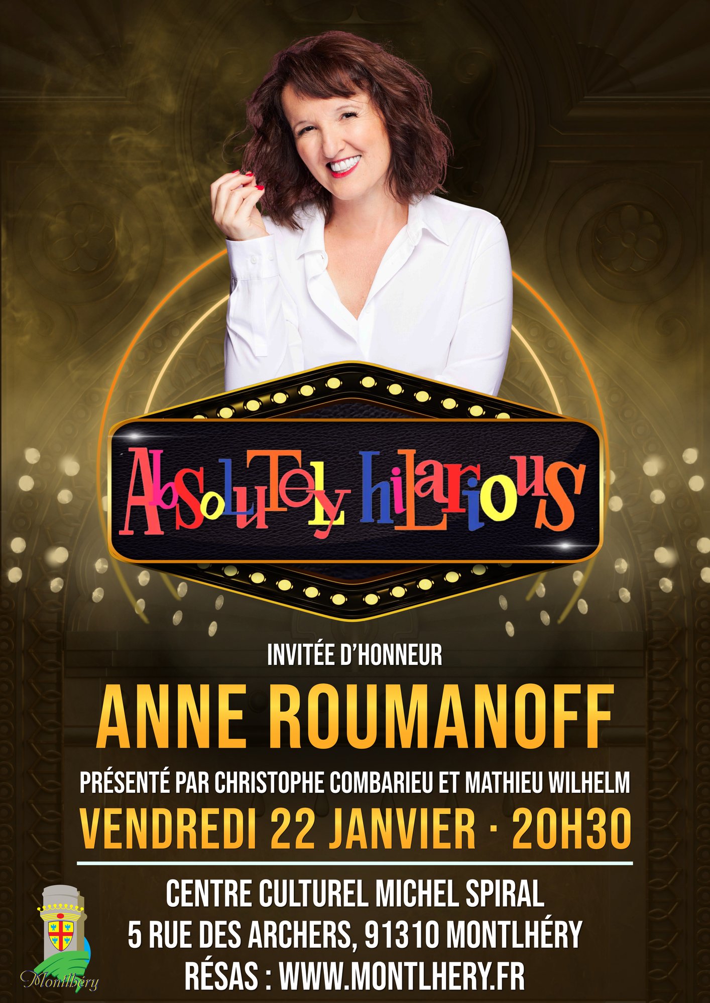 Affiche Absolutely Hilarious avec Anne Roumanoff 22-01-27