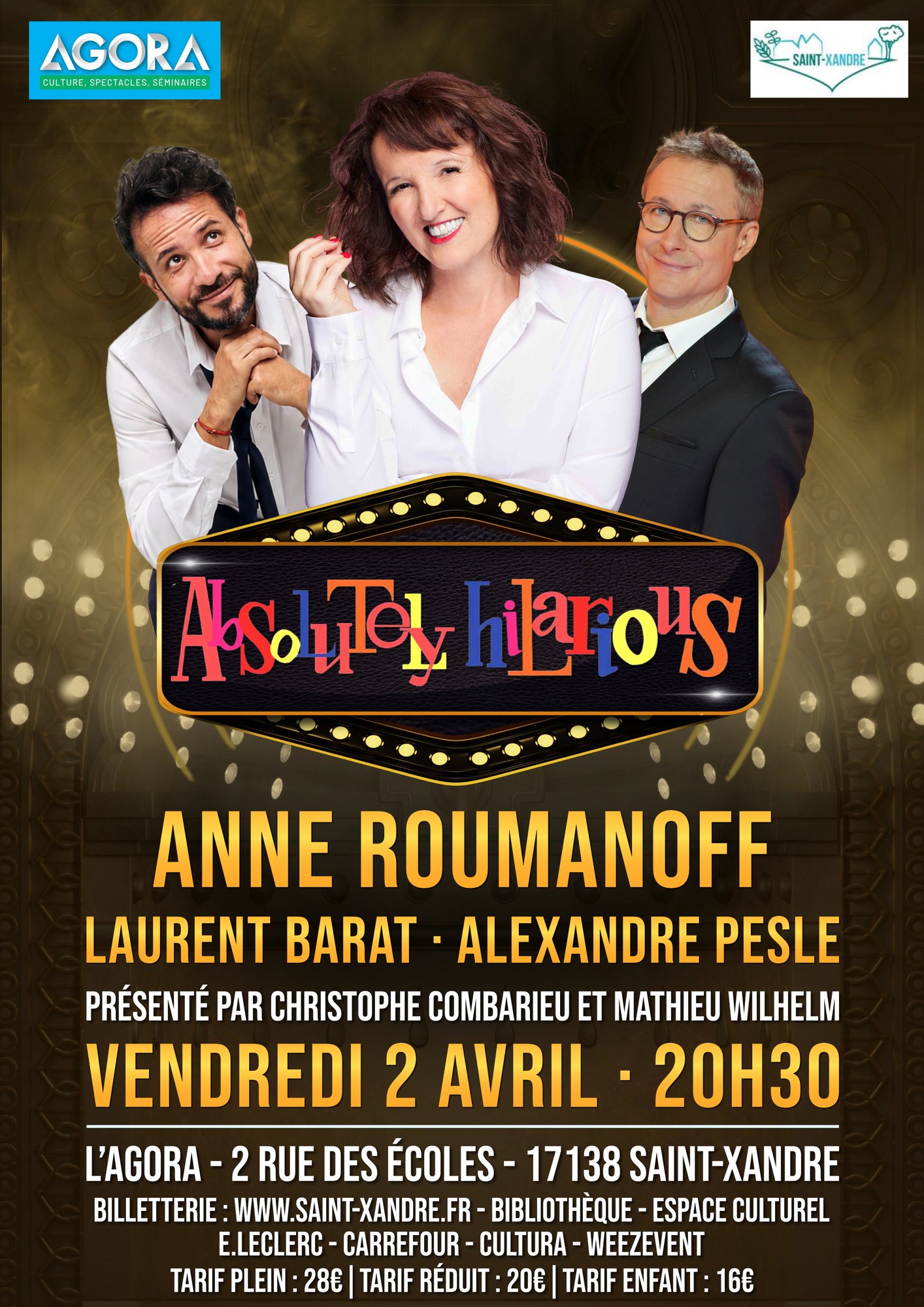 Affiche Anne Roumanoff 02-04-27 avec billetterie