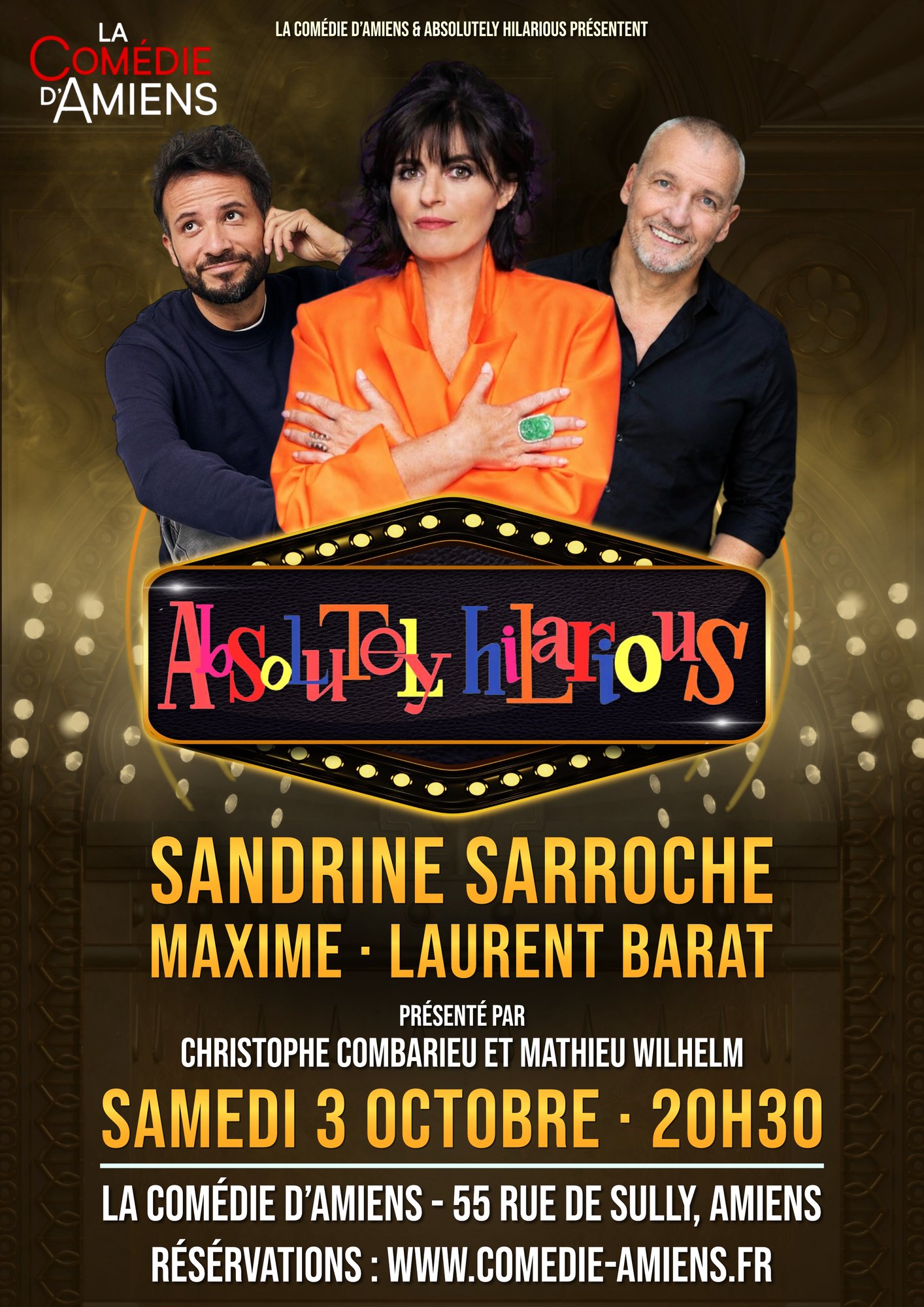 Affiche Comedie dAmiens avec Sandrine Sarroche 03-10-26