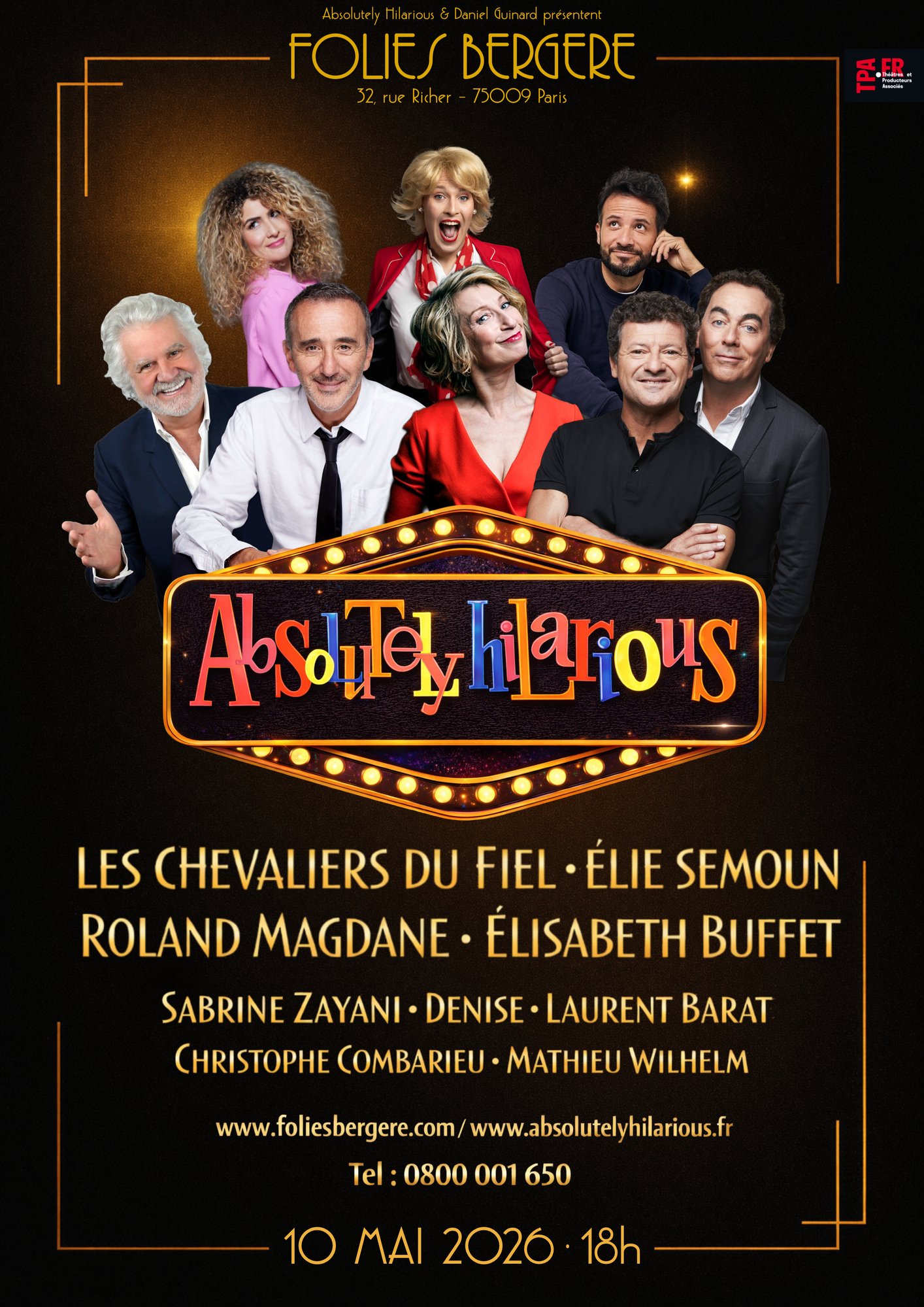 Affiche Folies Bergère 10-05-26 ABSOLUTELY HILARIOUS